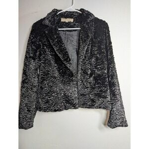 Black‎ Furry Blazer Jacket Small